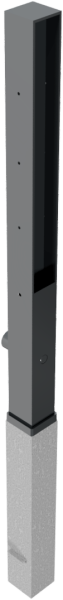 Stilpfosten VKT 70x70 mm Oberteil Flachstahl , herausnehmbar