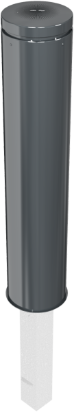 Stilpfosten DMR.195 mm, Alukopf mit Ziernut, herausnehmbar