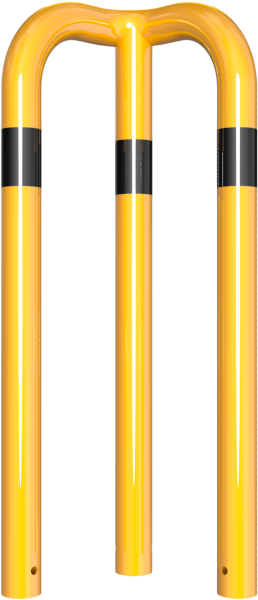Rammschutzbügel 90° gleichschenkelig DMR 76 mm gelb/schwarz
