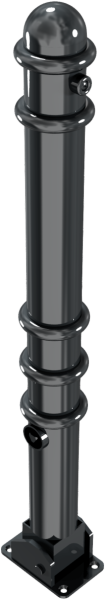 Stilpfosten DMR.76 mm, mit Ringen, umlegbar