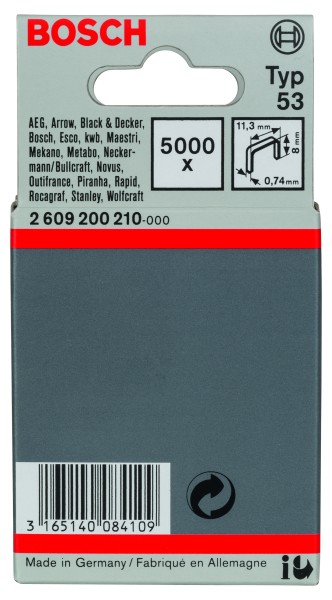 Bosch Tackerklammern 5000 Stk. 8/11,4mm Typ 53