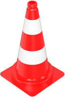 Leitkegel orange, weiße Streifen 4 Höhen Leitkegel orange, weiße Streifen 4 Höhen