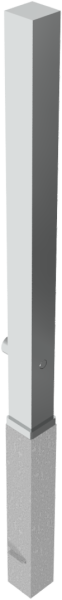 Edelstahlpoller 70x70mm. mit Flachkopf herausnehmbar