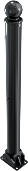 Stilpfosten DMR.76 mm, mit Kugelkopf, umlegbar